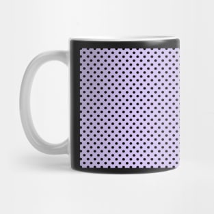 Lilac and Black Polka Dot Pattern Mug